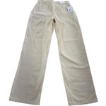 We Wore What  Jeans Womens 25 Cream‎ High Rise Dad Rigid Denim Straight Pants New Photo 4
