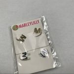 MARLEY Lilly‎ Pack Of 2 Stud Earrings Initial M New Silver Photo 1