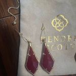 Kendra Scott  maroon gold earrings Photo 1