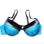 Cute black trim with blue animal print design! Push up! Black Size undefined Photo 4