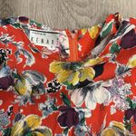 Kenar Vintage Ann Tjian  2 Red‎ Floral 3/4 Sleeve Dress  Size 6 Photo 4