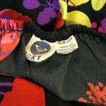 Roxy Dress A Line Open Back Sleeveless Floral V Neck Black Pink Size XS Photo 2