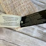 Bee & Willow Cozy Socks NWT One Size Pink Cream Knit Non Skid Metallic Hygge Photo 4