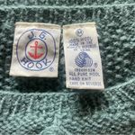 JG Hook 100% Wool Vintage Sweater With Shoulder Pads Green Size M Photo 3