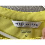 Peter Nygard NWT  Petite Beaded Neck Yellow Lined Dress Sleeveless Zipper Size 12 Photo 1