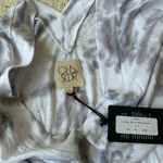 Chaser NWT  white gray tie dyed long sleeve deep V top size M Photo 1