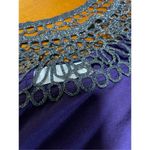 Kenar Purple with Black Sparkly Crochet Tank size L Photo 3