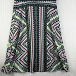 prAna  Sporty Mini Dress Racer Back Size Small Ariel Aztec Print Built-In Bra Photo 2