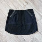 Rebecca Taylor Black Quilted Zipper Detail Silk Lined Skirt Sz 8 Photo 1