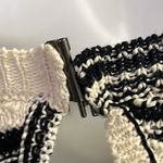 White House | Black Market Cream Black Sleeveless Knitted Layering Sweater- Large Photo 8