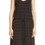 Atm Slub Jersey Tank Dress In Black/ Camel Stripe size M Black Size M Photo 3