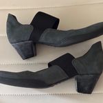 Arche France Gray Suede Leather Elastic Mary Jane Block Heel Shoes Size 37. US 6 Photo 2