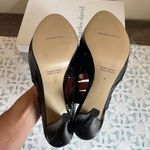 Charles David black croc-embossed slingback peep-toe high heel sandal size US 7 Photo 5