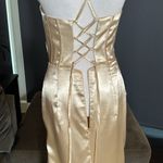 Women’s Full Length Prom Party Dress Criss Cross Straps Leg Slit Size 2 Photo 7