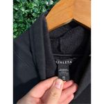 Athleta Women's Cozy Karma Funnel Neck Sweatshirt Tunic Fleece Sz XS Black Pocke Photo 3