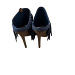 Guess Shoes Ara Studded Fringe Mule Slides Peep Toe Sandals Heels Size 6.5 Photo 4
