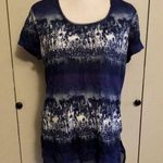 Simply Vera Top Womens L Used Blue Photo 2