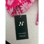Halara Bandeau Swimsuit Women Lrg Pink Floral Beachy Coastal Tropical Resort NWT Photo 1