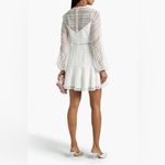 Monique Lhuillier ML Fluted Macramé Lace Mini Dress NWT Size 0 Bridal Photo 1