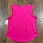 Maison Jules  bold berry lace linen tank top Photo 4