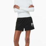 Aritzia Courtside Black Mesh Drawstring Mini Sporty Lightweight Casual Shorts XL Photo 6