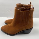 Deltan Womens Pippa Ankle Brown Suede Boots Size 6M Block Heel Photo 4