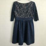 Eliza J Blue Lace & Faille Cocktail Dress. Size 14. Photo 2