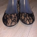 Dollhouse  Hunter black lace ruffle sequined back ballet flats Photo 2