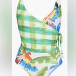 Farm Rio  Tropical Fresh Faux Wrap One-Piece Swimsuit, Size Small, $195 Photo 3
