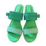 VIVAIA Adjustable Strap Wedge Sandal Sammy Green Grass 39 BRAND NEW NEVER WORN Size 8 Photo 2