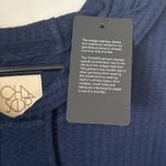 Chaser NWT  Navy Lightweight Waffle Knit Pullover Hoodie - S Photo 3