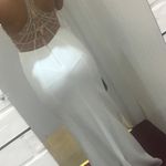 Terani Couture White and Gold Prom Dress Photo 2