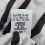 Loveappella Black and White Stripe Sleeveless Tunic with Side Ruching Size Large Photo 8