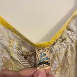 Free People Vintage Y2K  Top Sleeveless Tank Yellow Tie Dye Embroidered 6 Small Photo 5