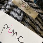 Pinc Grey & Black Tunic top size Medium with attached Necklace Photo 5