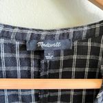 Madewell Bohème Popover Flannel Hayden Plaid Top Black Peasant Size S F9046 Photo 2