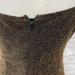 She & Sky  Brown Glitter Ruched Bodycon Mini Dress Photo 0