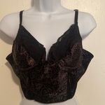 Black Velvet Longline Bustier Bra Top Size undefined Photo 0