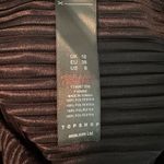 Topshop Pleated Holographic Silver Pull On Midi Skirt Size US 6 Elastic Waist Photo 7