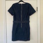 En Saison NWT June Denim Belted Square Neck Short Sleeve Mini Dress Size Large Blue Photo 6