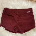 Billabong 🛍️  Lite Hearted Denim Short Lace Mystic Maroon Red Shorts Size 25 Photo 6