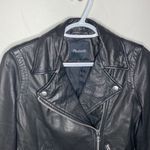 Madewell  Washed Leather Motorcycle Jacket in true black size XS Photo 5