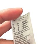 American Eagle Black Destroyed Shark Bite Trim Skinny Denim Jeans Women Sz 00 Photo 9