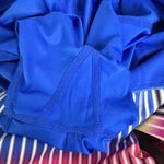 Lucky In Love Neon Glow Skirt Womens Size Small Blue Pink Striped Tennis Photo 6