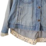 Pilcro  Slouchy Trucker Denim Jacket Boho Grunge Oversized Size Small Photo 2