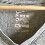 Nike Dri Fit V Neck Top Tee T Shirt Run Gray w/ blue black cheetah print Size M Photo 1