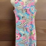 Amelia Quin Resort Luxury Wear Cotton Dress Size M White‎ Blue Pink Orange Pleat Size M Photo 0