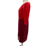 Black Halo  Colorblock Anthony Eddie Sheath Dress Red‎ Burgundy Size 10 Photo 4