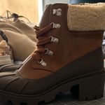 Universal Threads Universal Thread Brown and Tan Winter Boots Photo 0