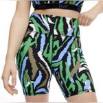 Diane Von Furstenberg  x Target Disco Zebra Green Biker Bike Shorts Small 7” DVF Photo 0